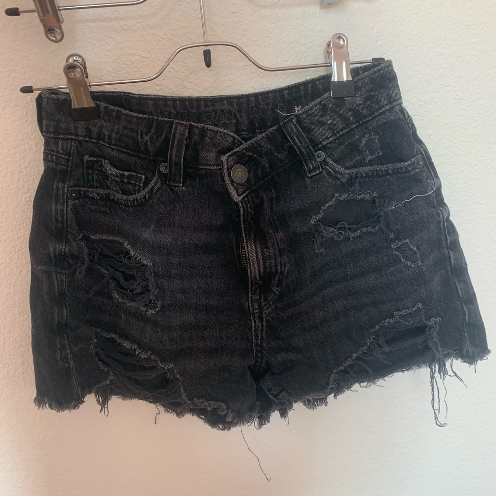 Black american eagle jean shorts